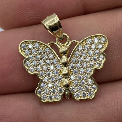 14K Butterfly Pendant 0.9"