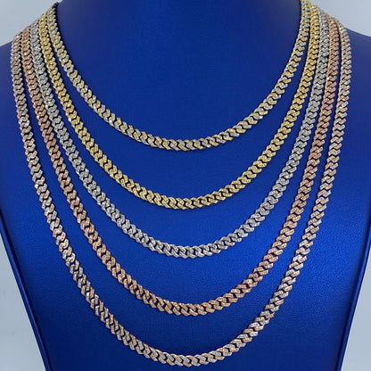 10K 5.5MM Cuban Link Chain 16"-24"