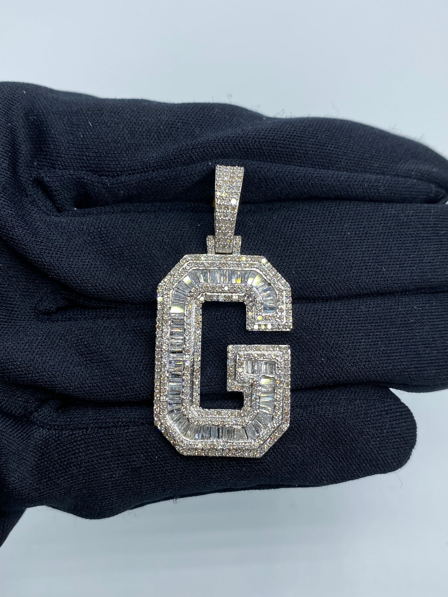 Initial G Baguette Pendant