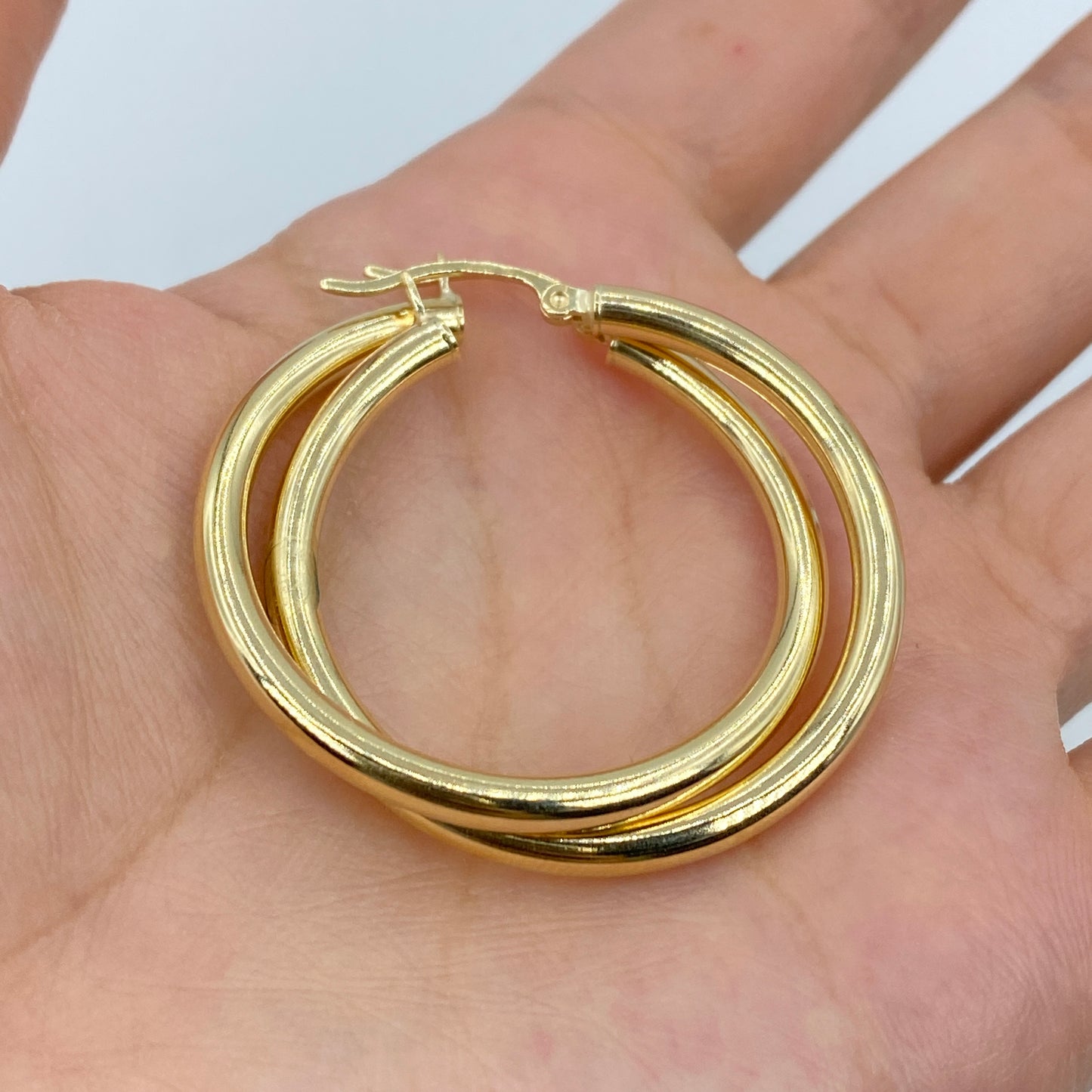 14K Gold Hoop Earrings 3.5MM