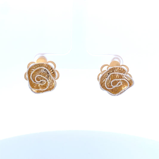 14K Gold Flower Earrings