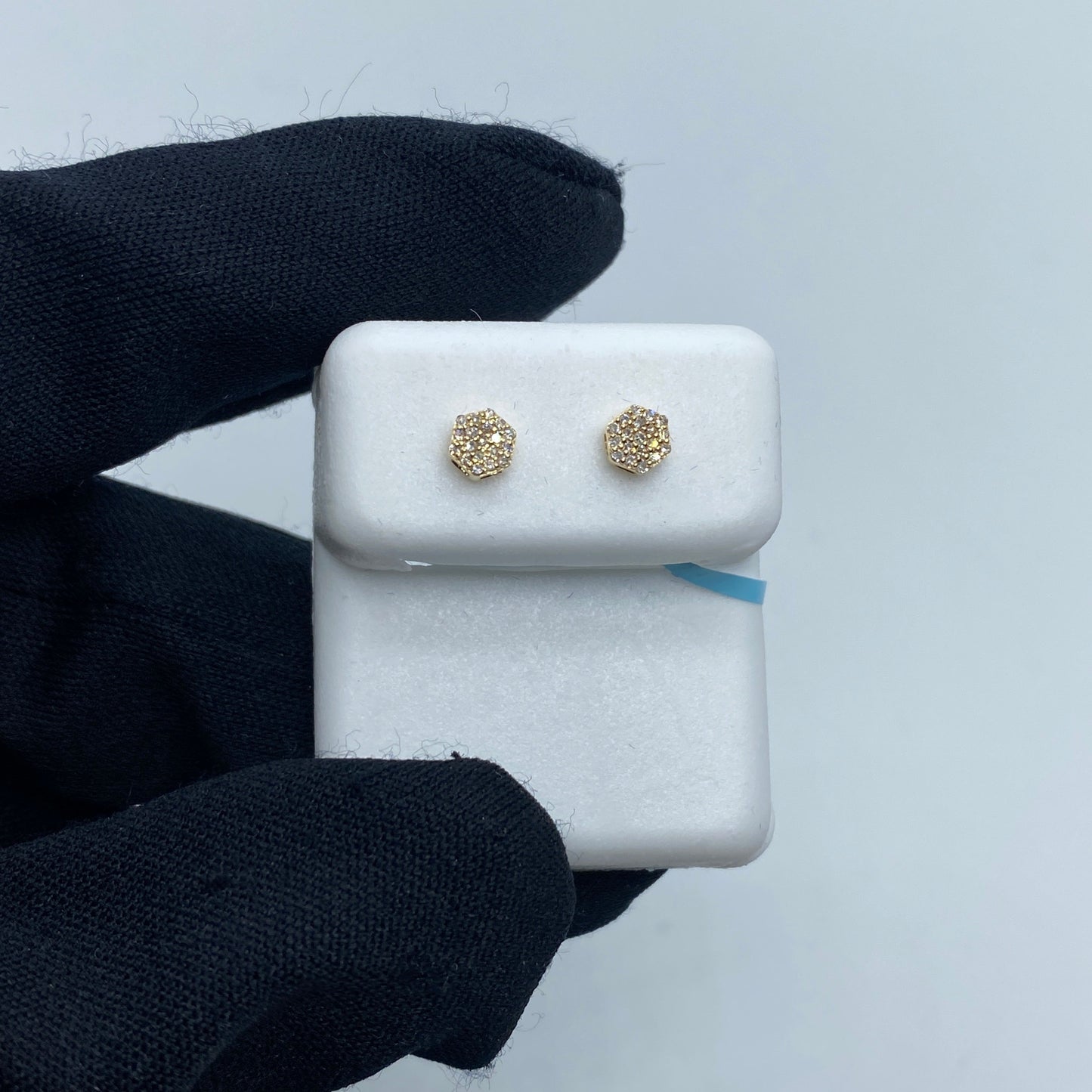 14K Flower Diamond Earrings
