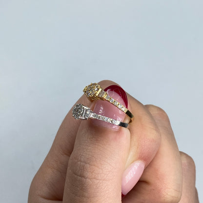 14K Baguette Diamond Unity Engagement Ring