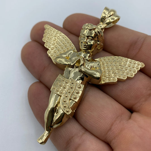 14K Baby Angel Pendant 3.0"