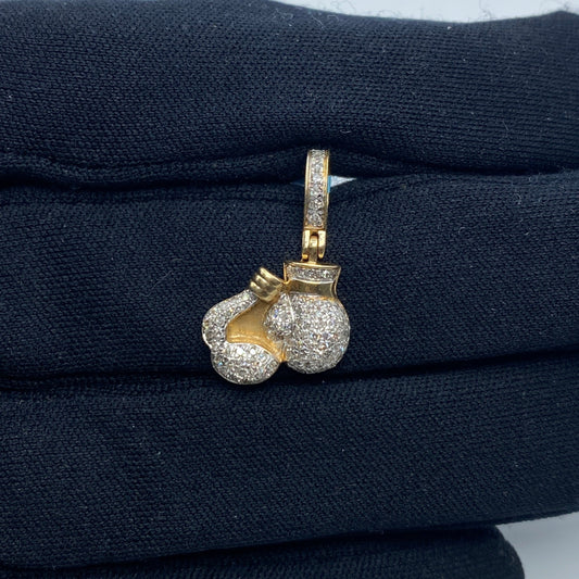 14K Boxing Gloves Diamond Pendant