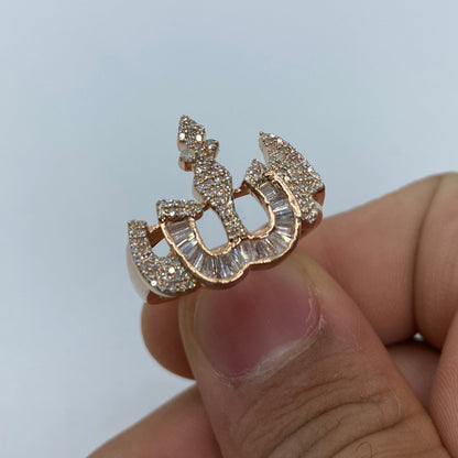 10K Allah Diamond Baguette Ring
