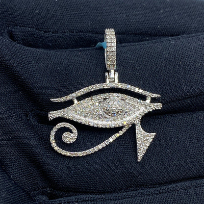 14K Eygptian Eye of Horus Diamond Pendant
