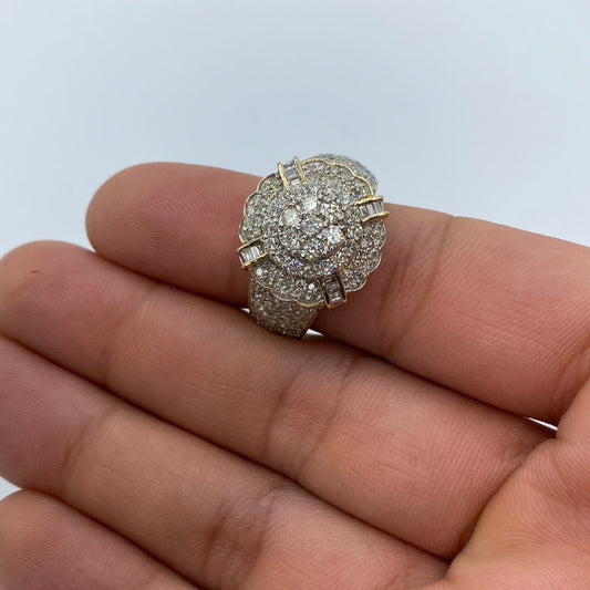 10K Divine Flower Diamond Ring