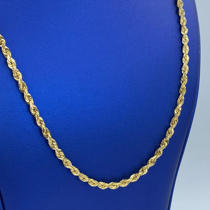 10K 4MM Rope Chain 23"