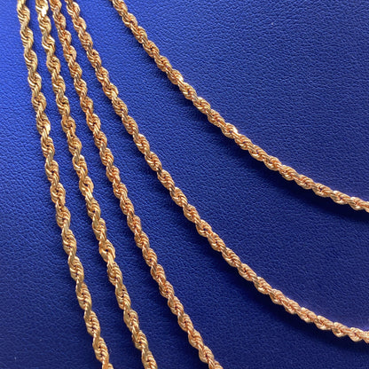 10K 3.5MM Rope Chain in Rose Gold 18-24"