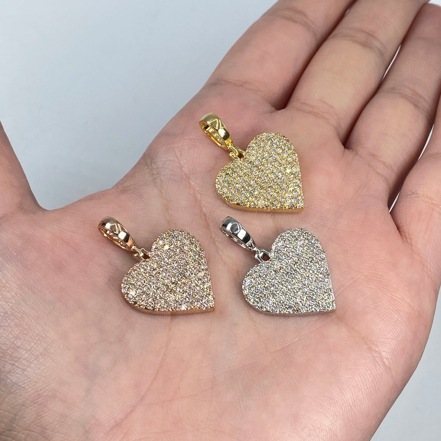 14K Icy Heart Diamond Pendant