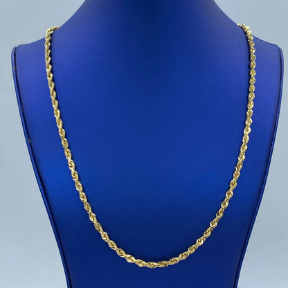 10K 4MM Rope Chain 23"