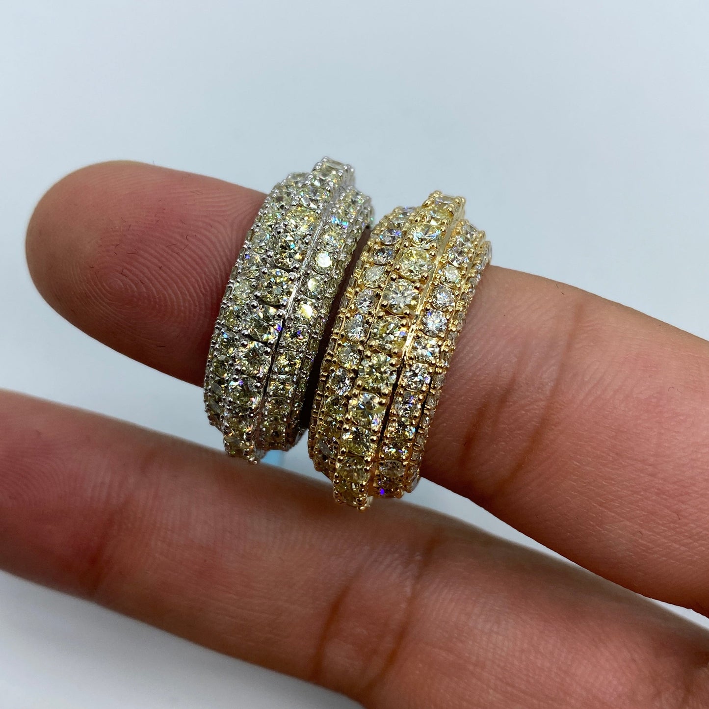 14K California Eternity Diamond Ring 9.4ct