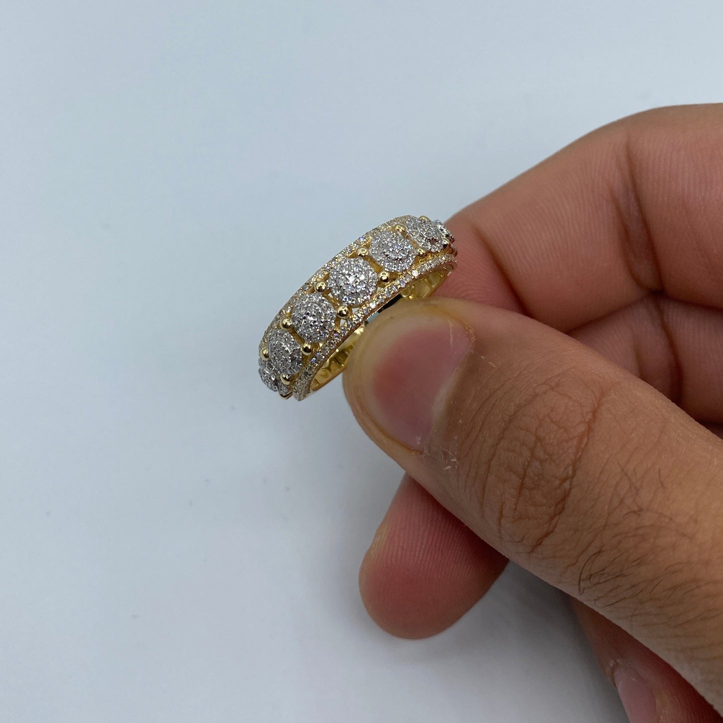 14K Small Flower Diamond Ring