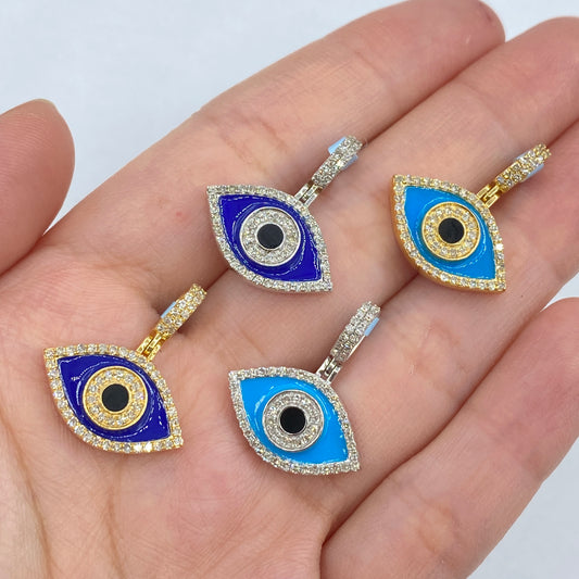 14K Evil Eye Diamond Pendant