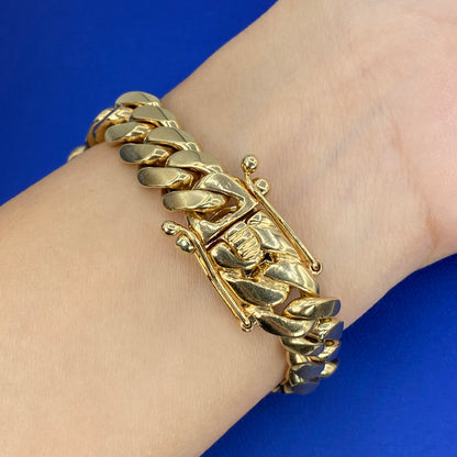 14K Solid Gold Cuban Link Bracelet