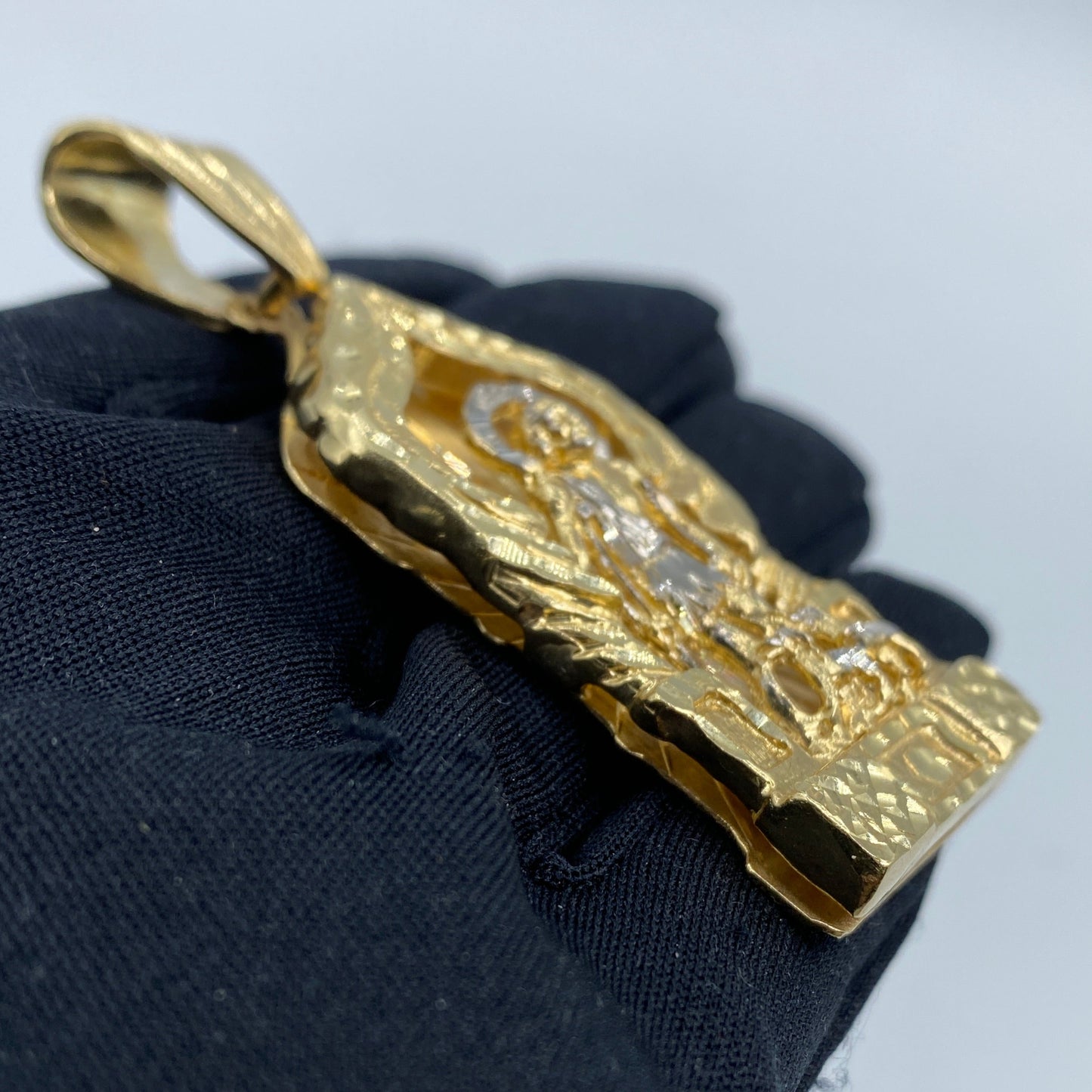 14K Saint Lazarus in the House Pendant