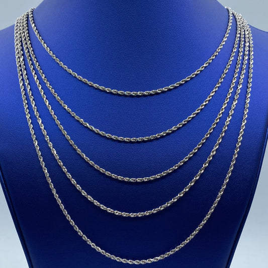 10K 2.8MM Rope Chain in Gold 16-24"