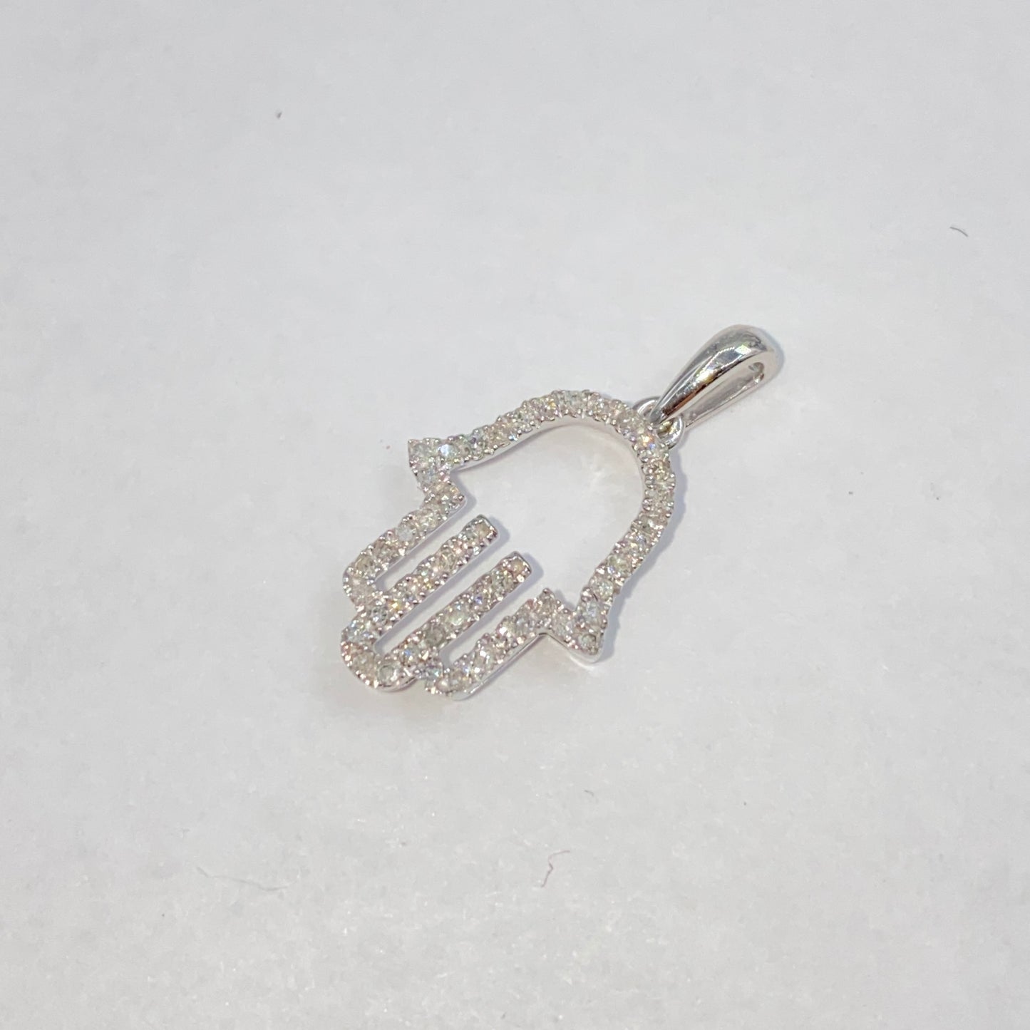 14K Hamsa Diamond Pendant