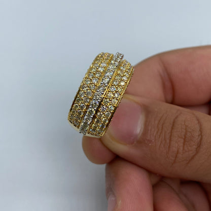 14K Thick Men's Diamond Ring