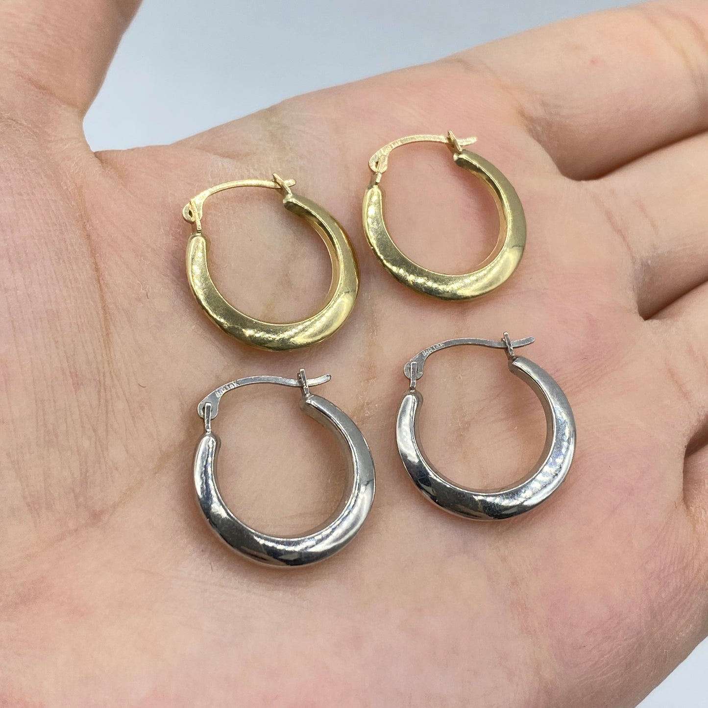 14K Medium Hoop Earrings
