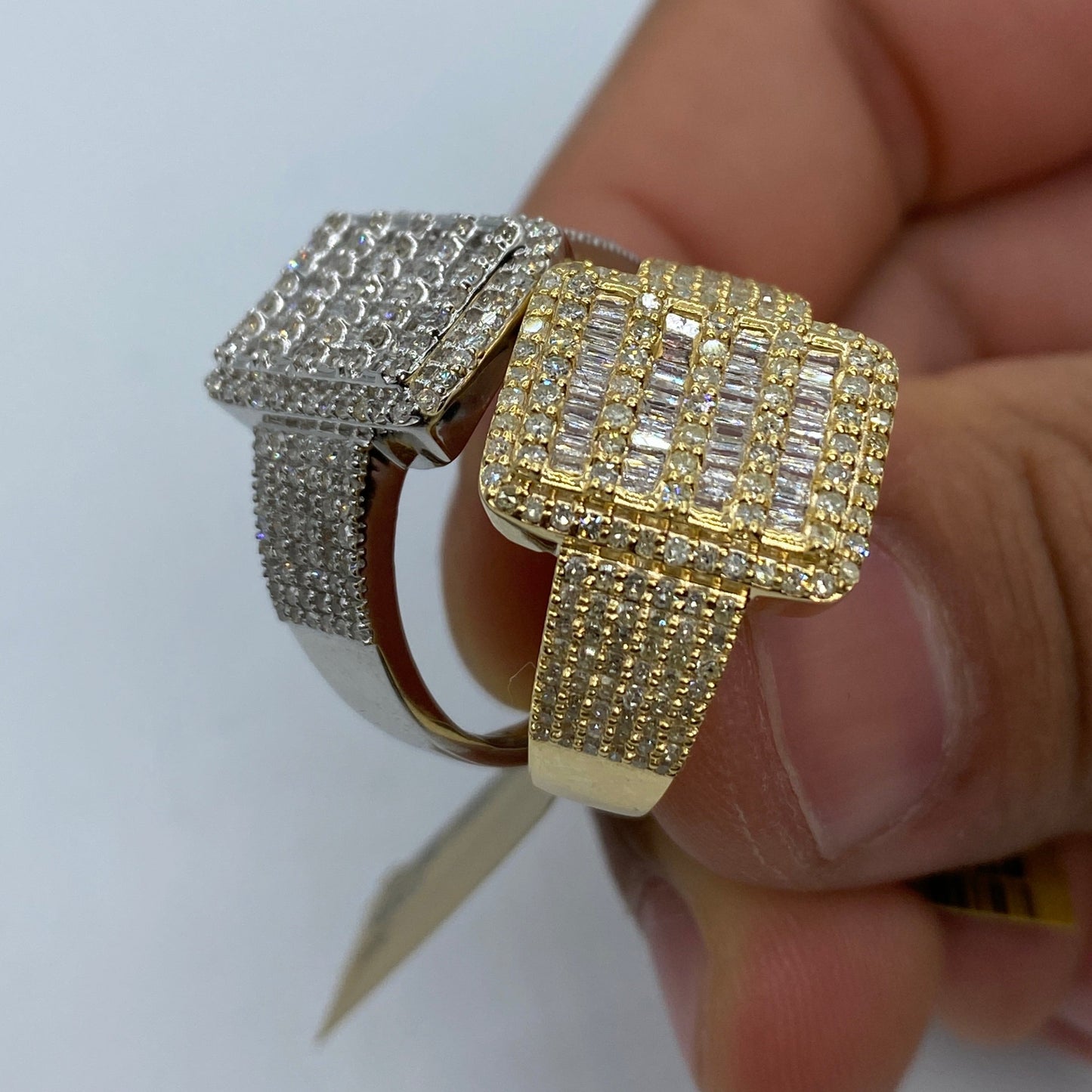 10K Rectangle Baguette Diamond Ring
