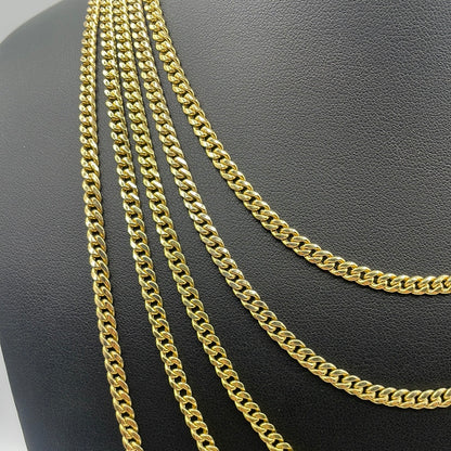 14K Gold 4MM Miami Cuban Link Chain 16-24”