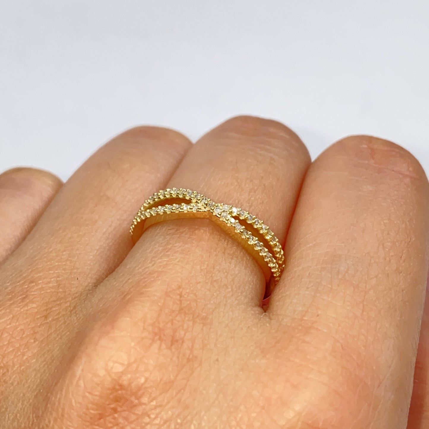 14K Infinity Diamond Ring