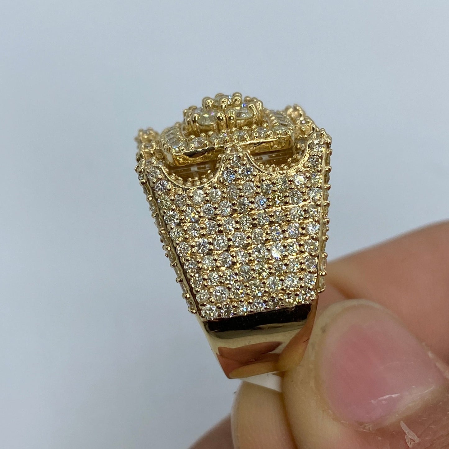 14K Tower Diamond Ring