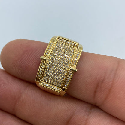 10K Rectangle Lavish Diamond Ring