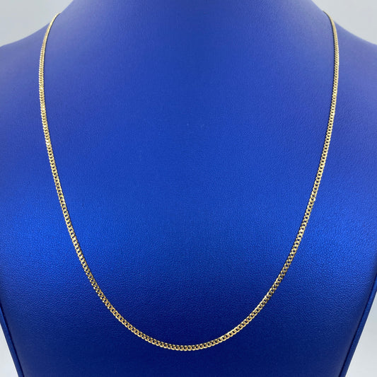 10K Gold 1.8MM Flat Cuban Link Chain 22"