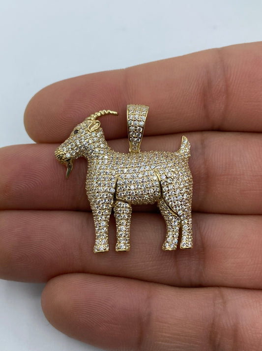 14K Goat Pendant 1.25"