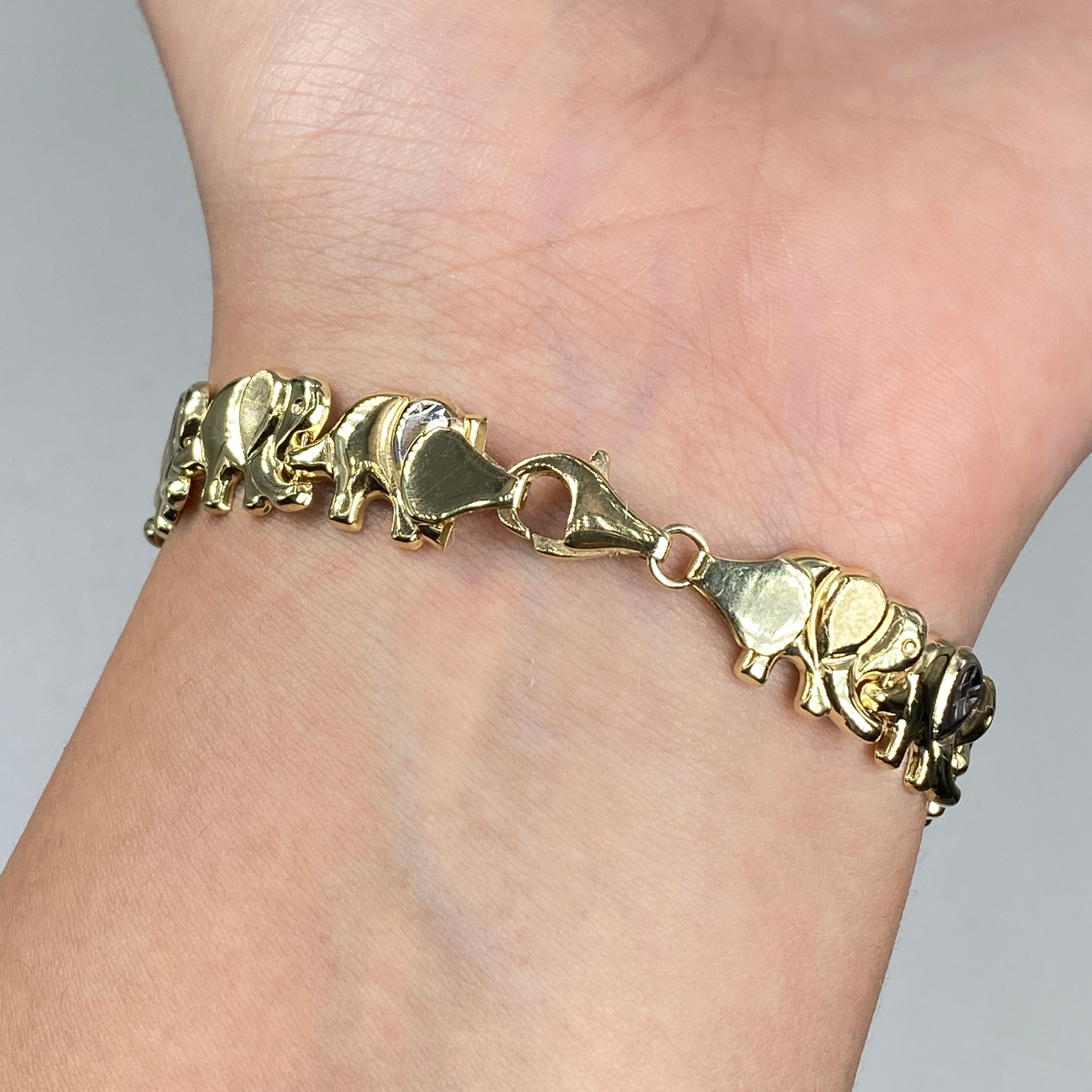 18K Gold Plated Good Luck Elephant Bracelet