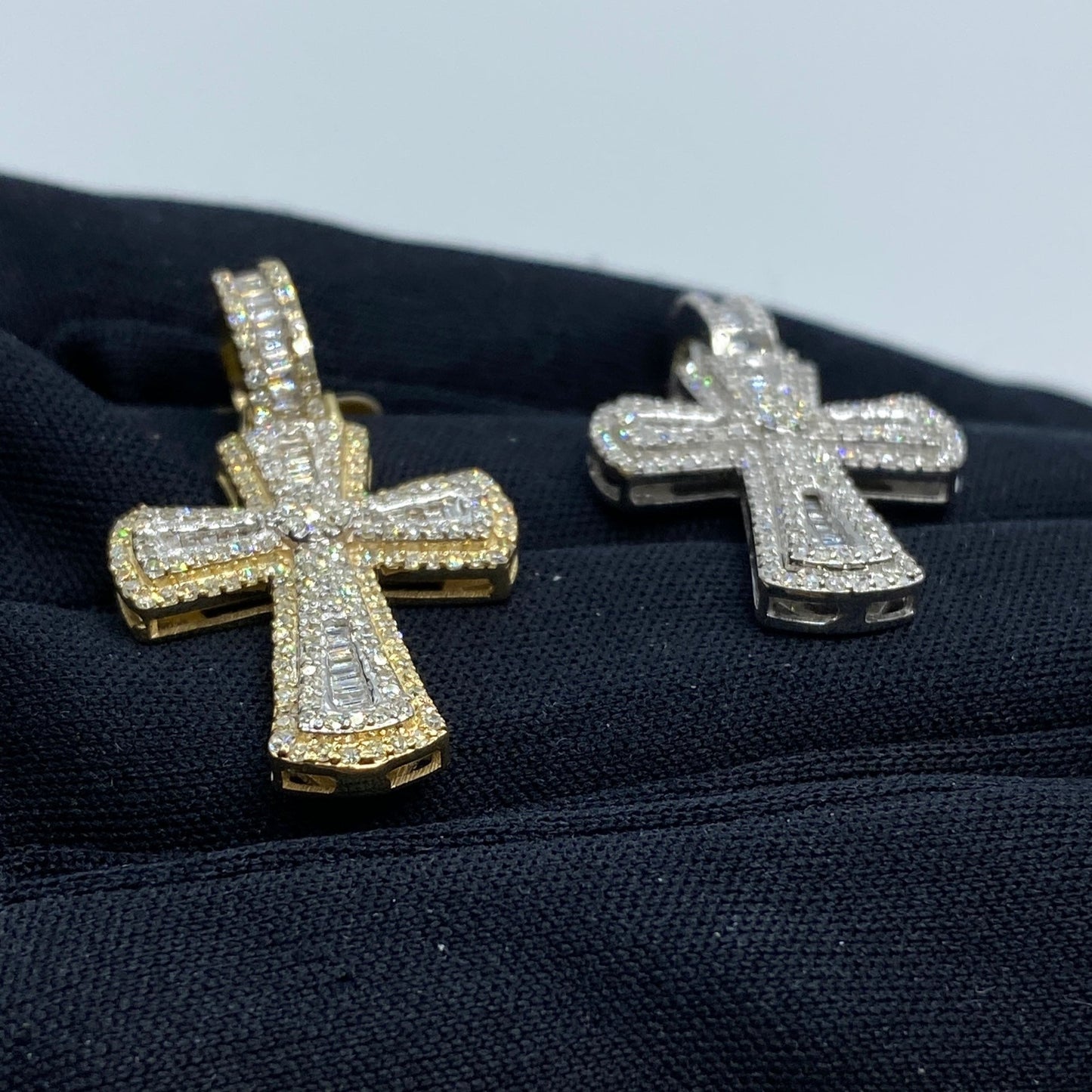10K Byzantine Cross Diamond Pendant