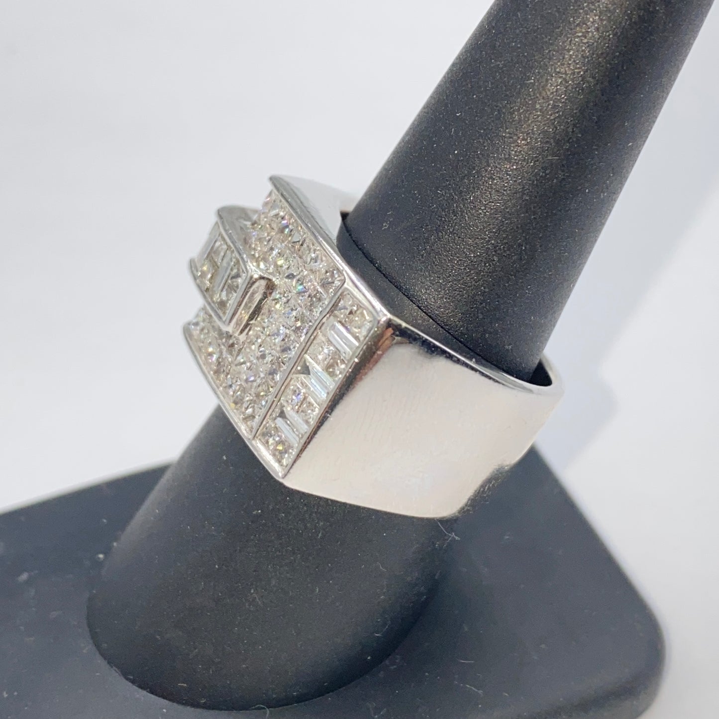 14K Citadel Square Cut Diamond Baguette Ring