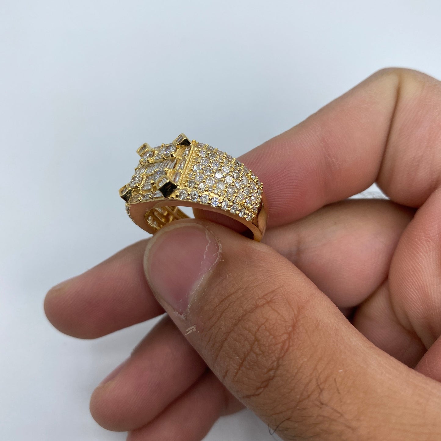 14K Sahara Diamond Baguette Ring 3.9ct