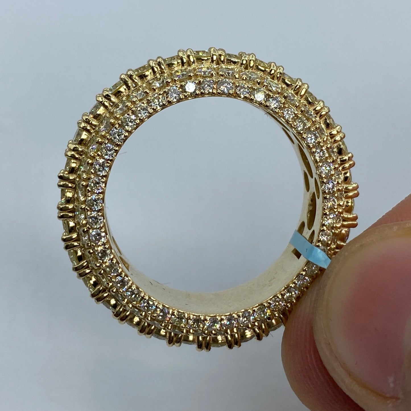 14K California Eternity Diamond Ring 9.9ct