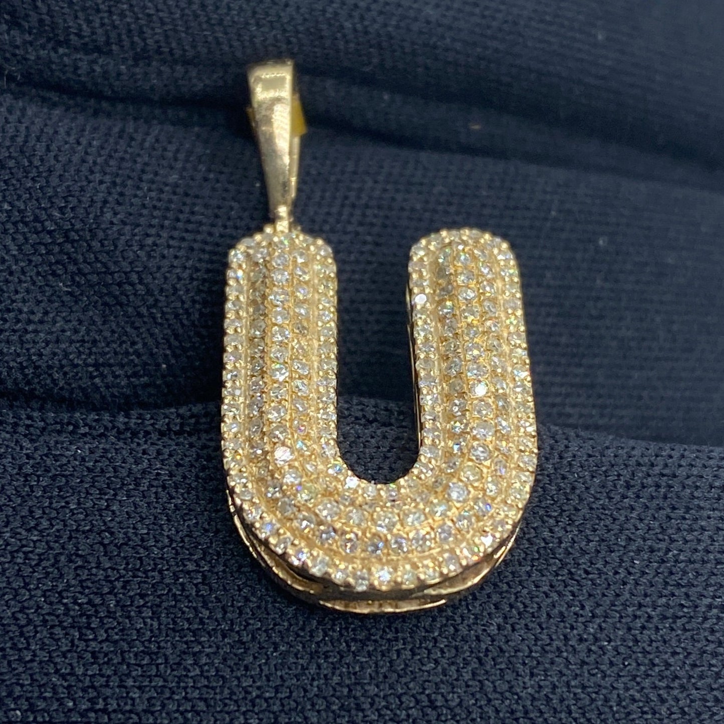 Initial U Bubble Pendant