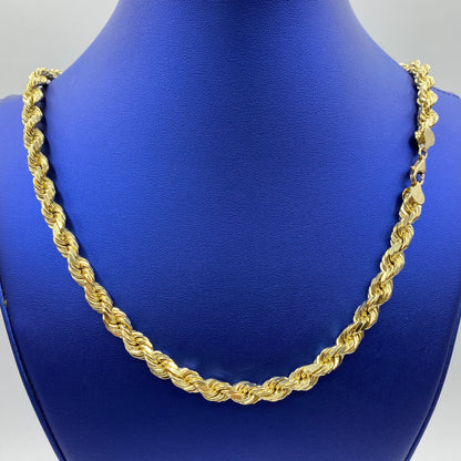14K 8.5MM Rope Chain 24"