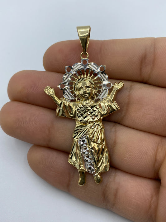 14K Baby Jesus Pendant 2.5"