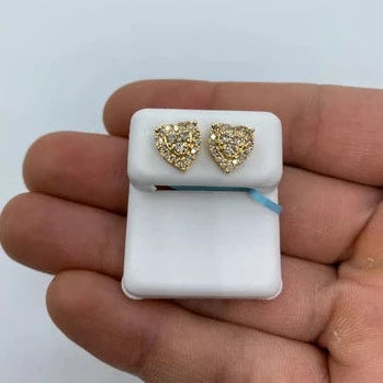 14K Royal Heart Diamond Earrings