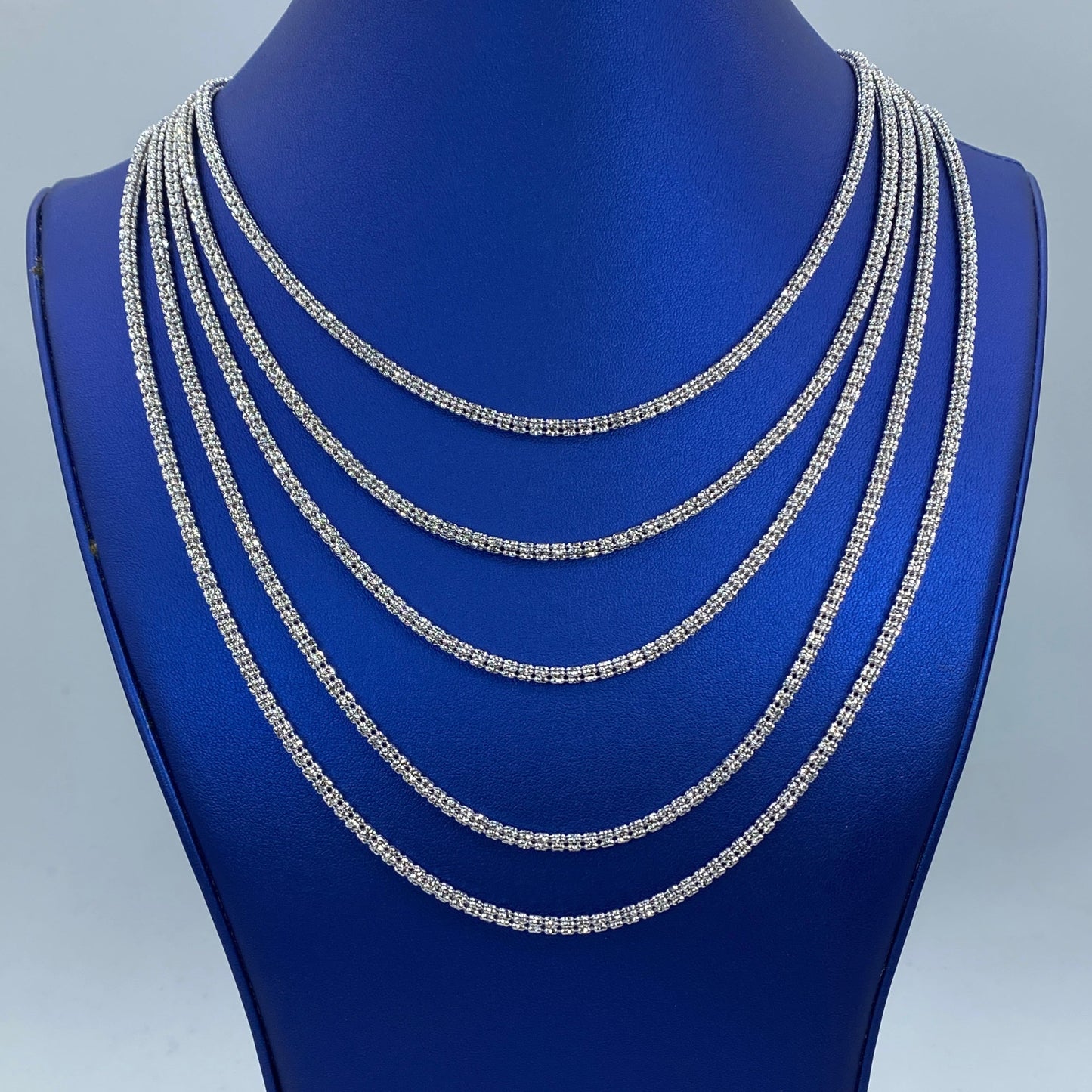 10K 4MM Ice Chain in White Gold 16-24"