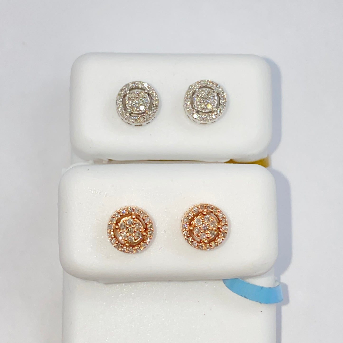10K Thick Circle Gap Diamond Earrings