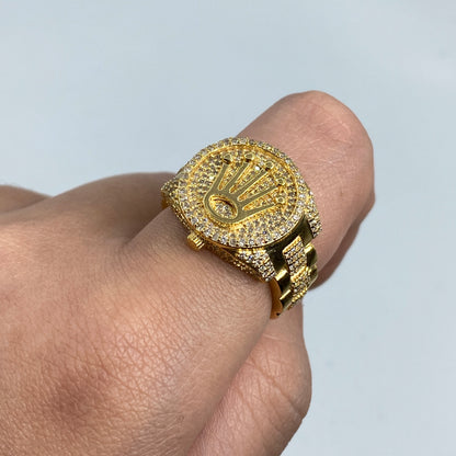 14K Crown Diamond Ring