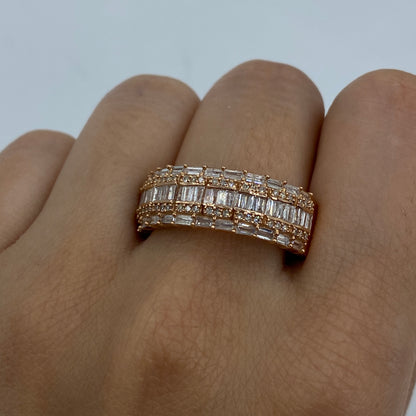 14K Crown Diamond Baguette Ring