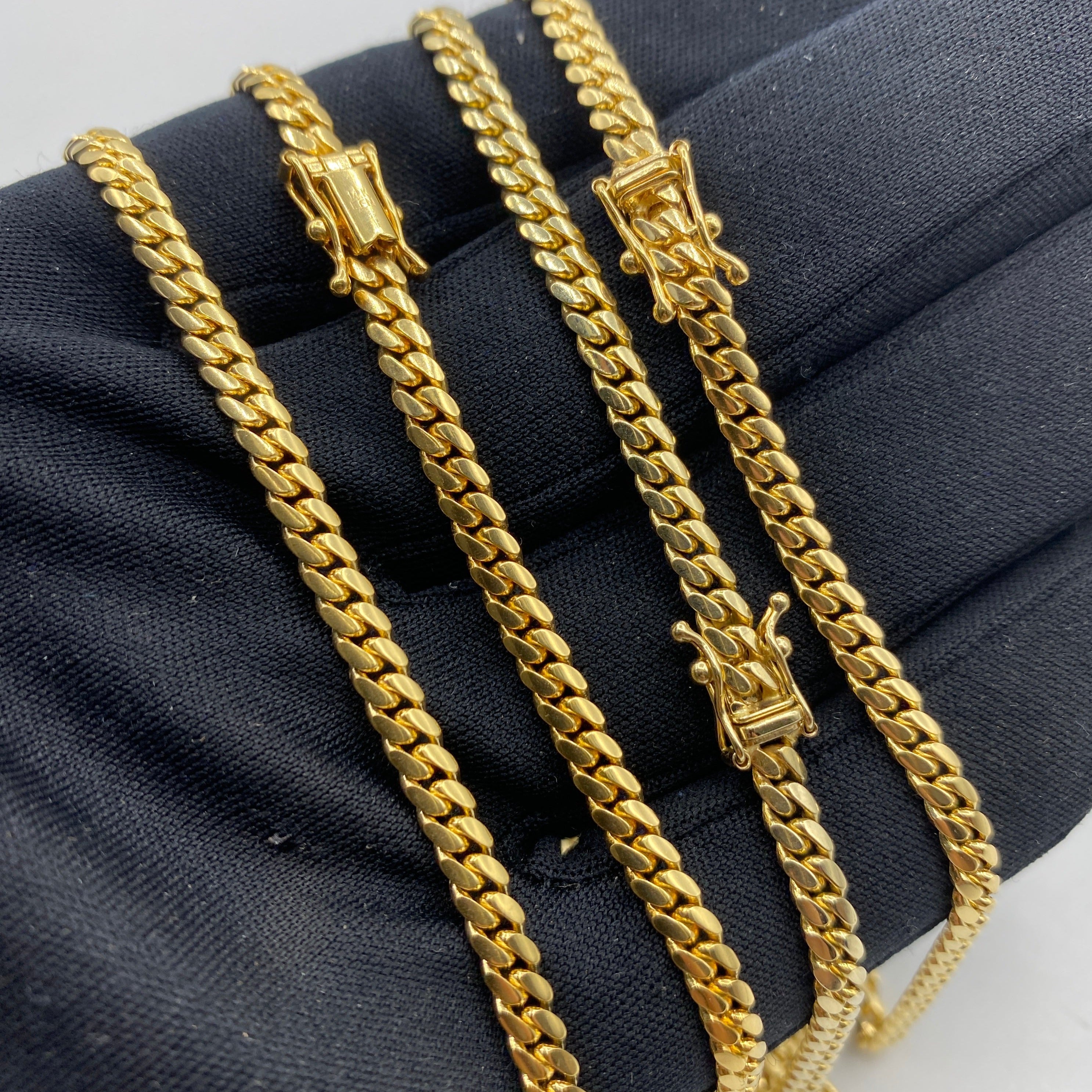 Gold Chain 14k 2024 Gold Miami Cuban 24in 4mm