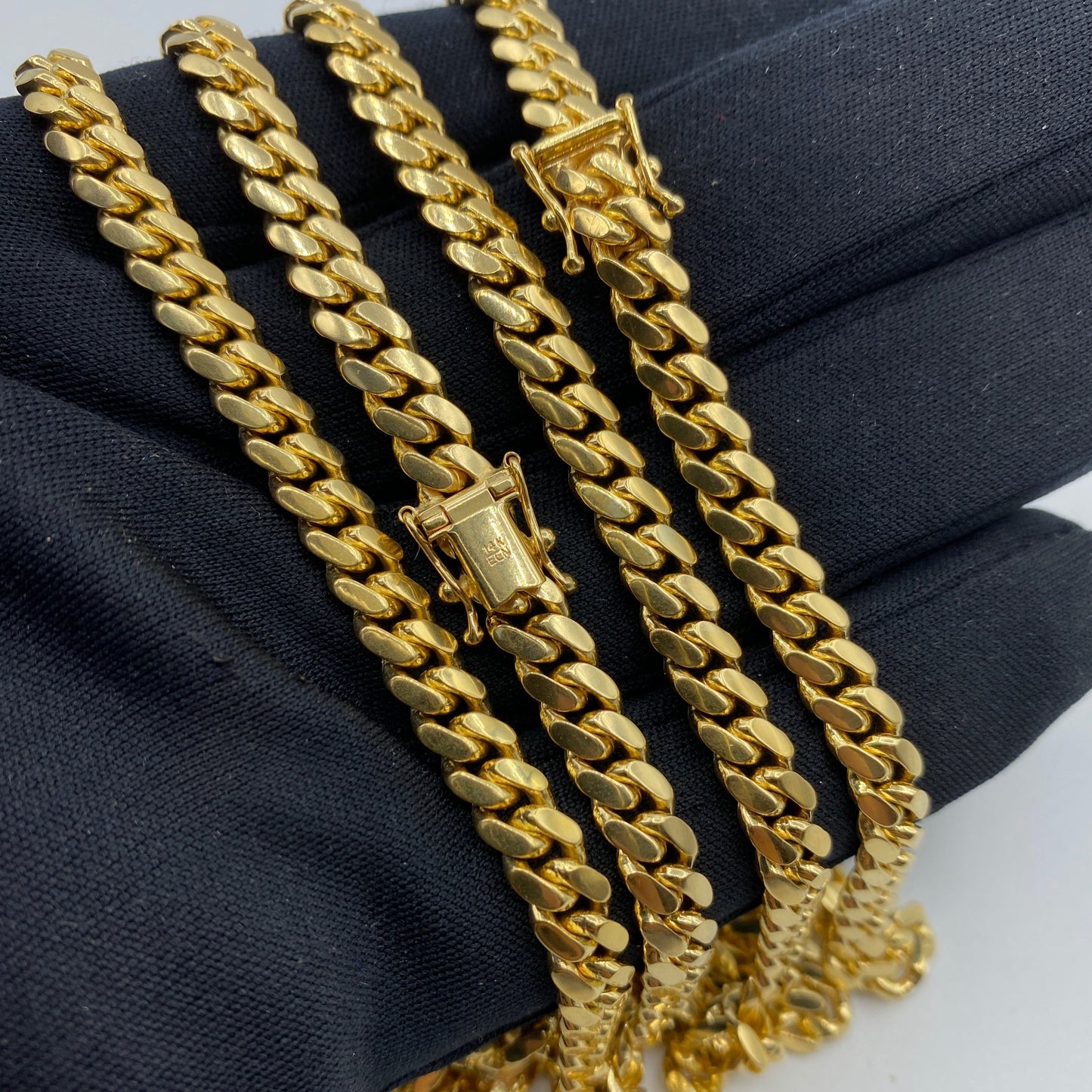 14K 6.2MM Solid Miami Cuban Link Chain 24-26"