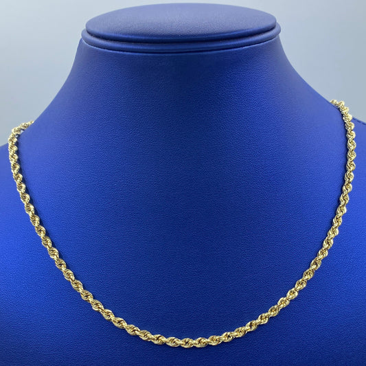 14K 3.9MM Rope Chain 18"