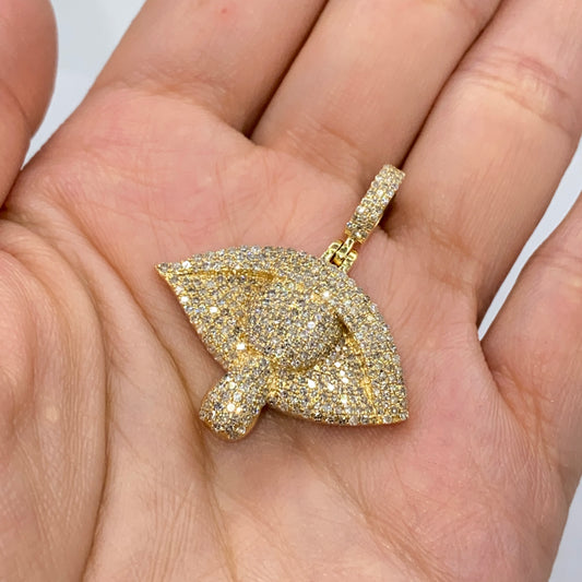 10K Eye Teardrop Diamond Pendant