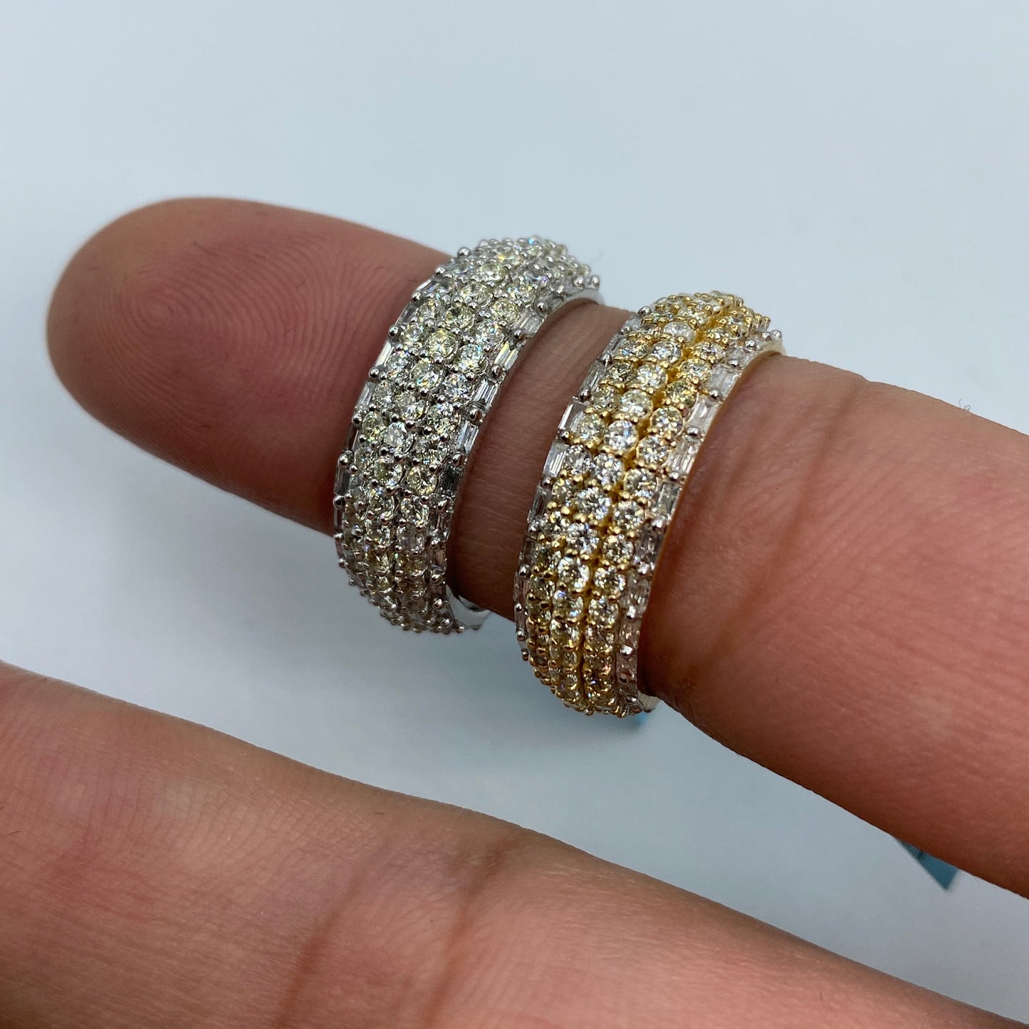 14K Diamond Baguette California Ring